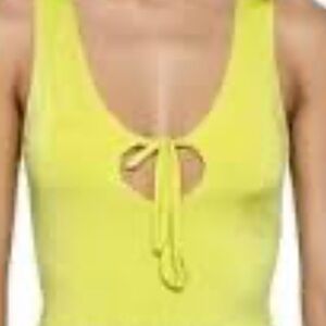 Neon yellow stretch bodysuit